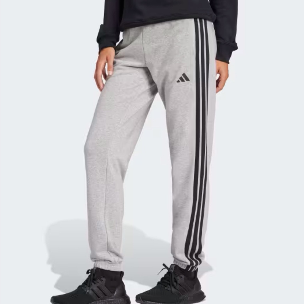 Boys Adidas Essentials 3 Stripes French Terry Cuffed Pants size 14/16